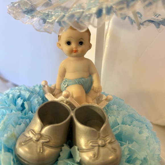 Adorable Baby Doll in Blue Flower Costume for table decoration - Picture 4 of 4